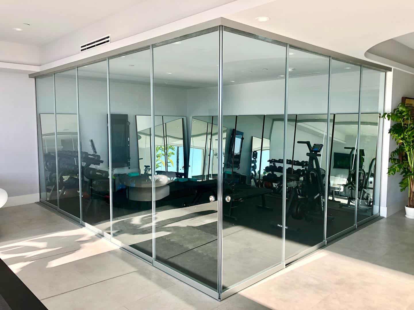 gym glass partitions